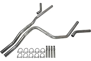 Truck Exhaust Kits- Cat-back 2.5" Dual Exhaust Kit with Corner Exit No Tips