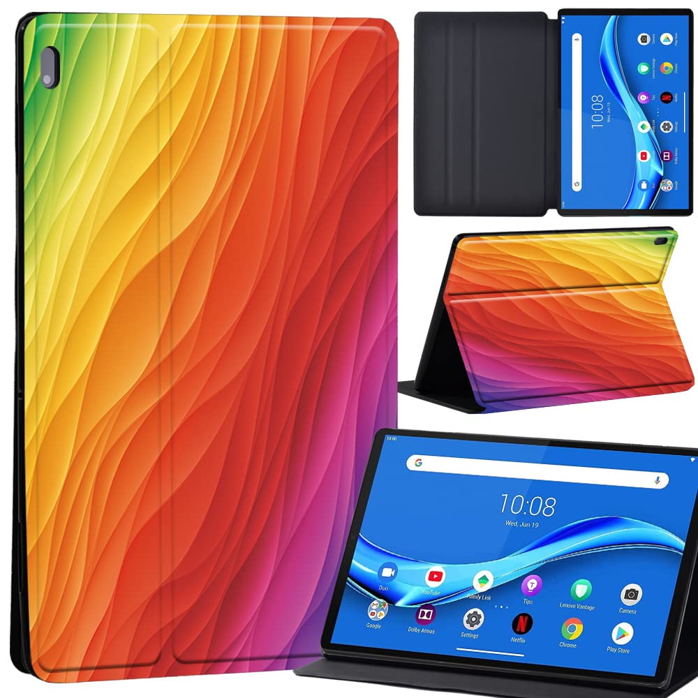 Case For Lenovo Tab M10 FHD Plus 10.3 inch (TB-X606X TB-X606F) Leather Case with Auto Wake-up, Flip Case for Lenovo Tab M10 FHD Plus Cover (rainbow river)