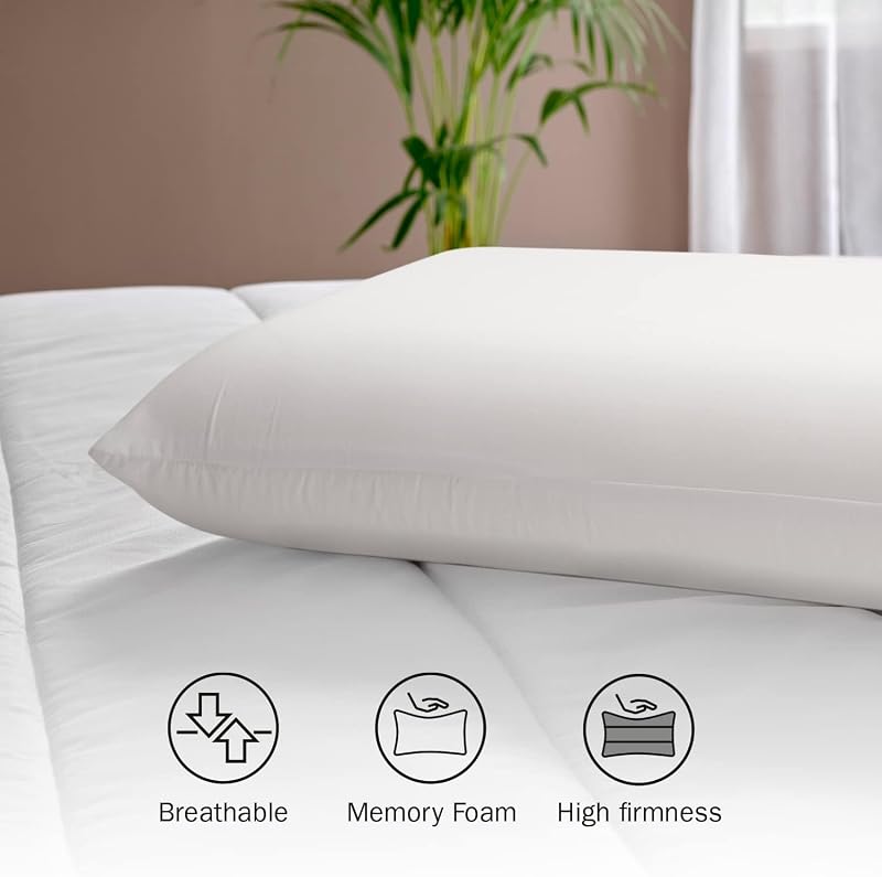 Pack 2 Almohadas Hotel Viscoelásticas 70cm Doble Funda