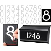 2 inch 30 Pcs Reflective Mailbox Numbers Stickers for Outside, Easy Installation with Prolonged Backing for and Pre-cut, Self