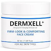DERMXELL Face Cream, Firm-Looking &amp; Comforting Daily Facial Moisturizer, for All Skin Types, 50 mL / 1.69 fl oz