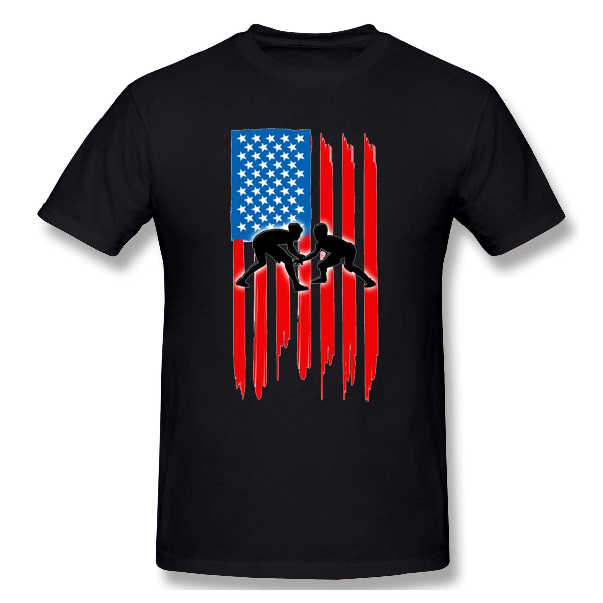 Nutmix American Flag Wrestling S Classic Short Sleeve Shirts