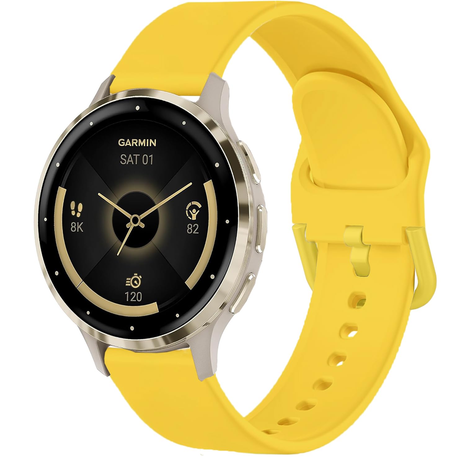 Issinlky band for Garmin Venu 4 41mm/Venu 2S/3S/Vivoactive 4S/Vivomove 3S, 18mm band Soft Silicone strap for Fossil Ladies Gen 6/5E/4/3