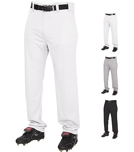 RAWLINGS Men's Game/Practice Baseball Knicker Pants - Youth Launch Series, Black, XXL