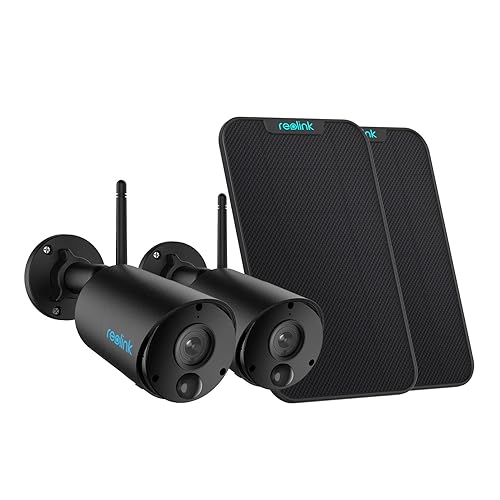 REOLINK 2K Solar Security Camera Wireless Outdoor, Argus Eco-B+
