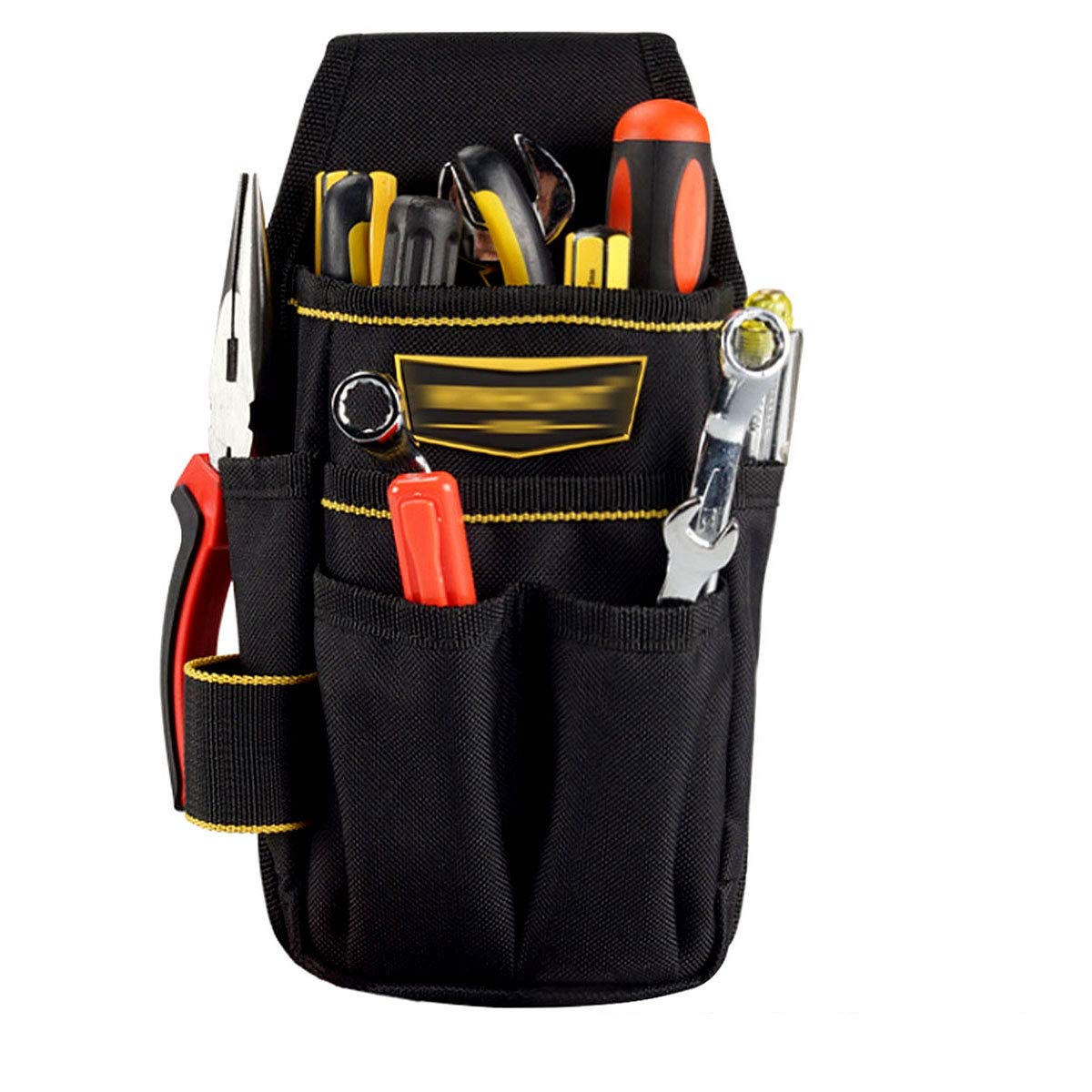LAHAUTE Multifunctional Tool Bag / Tool Belt Made of Durable Oxford Fabric, Adjustable Oxford Belt, Craftsmen, Carpenter(Black)
