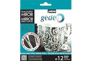Gedeo Mirror Effect Gilding Foil Leaves 12 Pack (Silver)