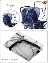nuosen Universal Baby Stroller Rain Cover for Pushchair Pram 86x55cm view 6