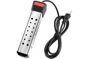 BUD K 2000W Immersion Water Heater, Portable Electric 304 Stainless Heaters-Auto Shut-Off