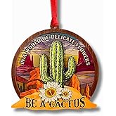 TSIMPLE Cactus Ornament, Cactus Ornament Car Mirror Hanging Accessories, Cute Succulent Plants Ornaments for Rear View Mirror, Window, Succulent Ornaments Decor Home, Gift for Plant Lover