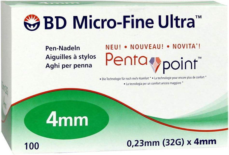 BD Micro-Fine Ultra 0,23 mm (32G) x 4 mm, 100 St [Badartikel]