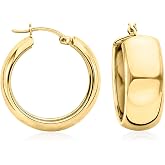 Ross-Simons 18kt Gold Over Sterling Wide Hoop Earrings