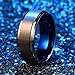 Three Keys Jewelry 8MM Tungsten Wedding Ring for Men Rose Gold Brushed Mens Wedding Band Engagement Ring