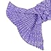 Awkli Mermaid Tail Blanket Crochet Super Soft Comfortable Suitable for All Seasons Sofa Blankets,Gift for Mother Day, Halloween, Thanks Giving Day, Valentine's (Purple)