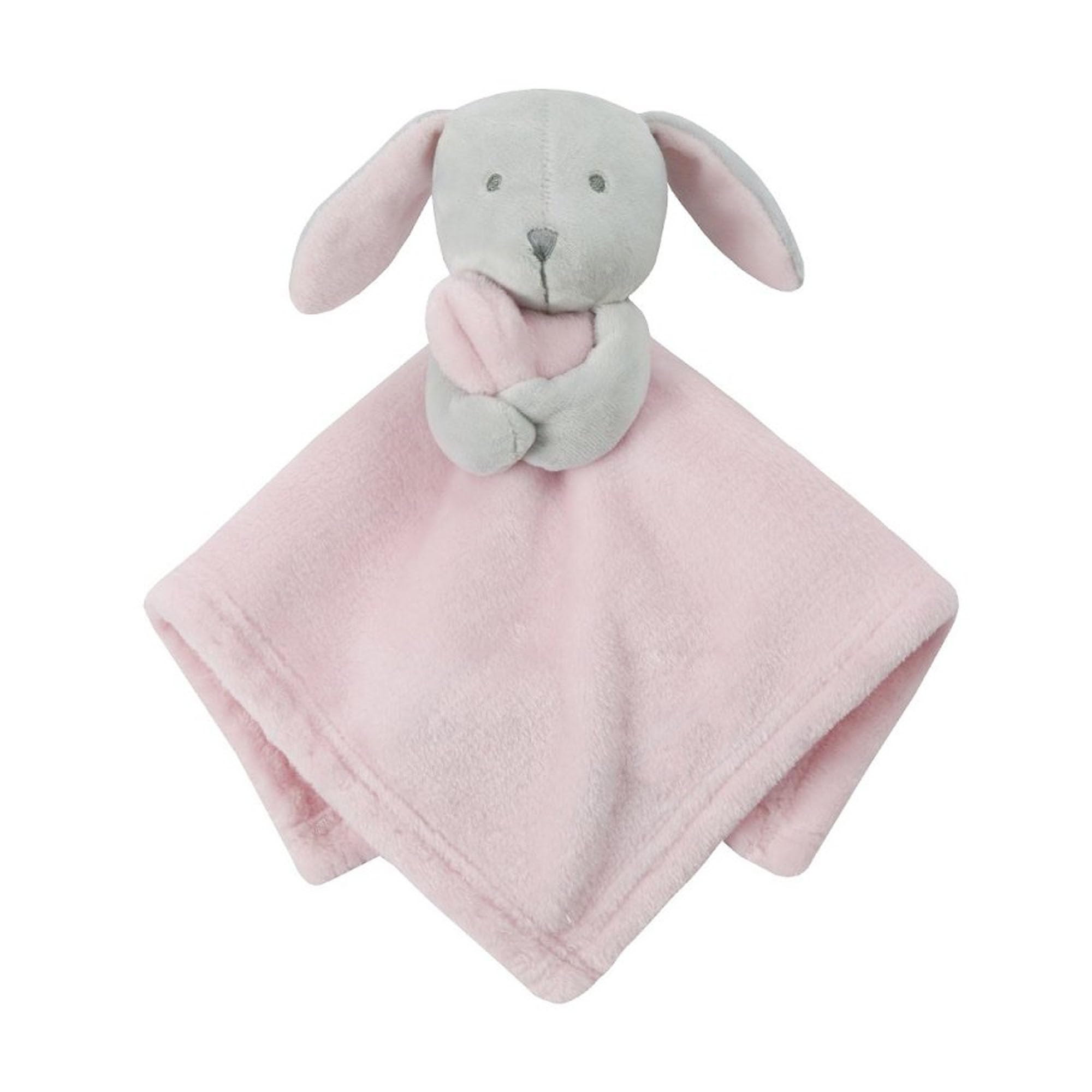 Royal Icon Super Soft Baby Comforters Newborn Toys | Plain & Bubble Bunny Comforter Baby Gift | Baby Comforter Toy Are Ideal for New Baby Gifts and for Peaceful Sleep (Pink Fleece - Ri252)