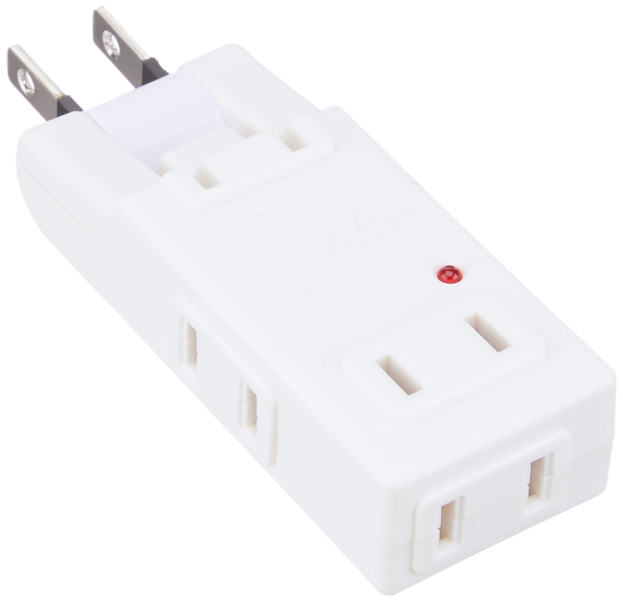 オーム(OHM) 雷に強いマイクロタップ 4個口 白 [品番]00-6969商品画像