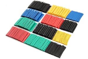 328 pcs 2:1 Heat Shrink Tube 5 Colors 8 Sizes Tubing Set Combo Assorted Sleeving Wrap Cable Wire Kit for New Released Clever