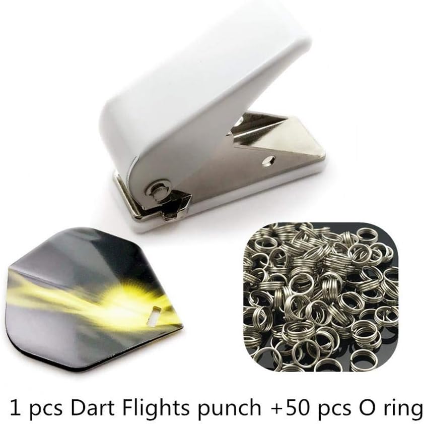 oftenrain Darts Puncher Set ，Flight Hole Punch Tool Set with Darts Round Shape Ring