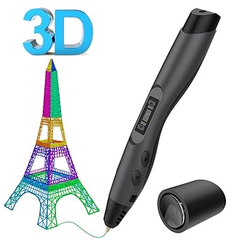 Tecboss 3d Pen 3d Printing Pen With Oled Display And 2 Loops Of 1 75 Mm Filament Refills Ultimate Innovative Design For Doodling Art Craft Making And Education Gray Amazon Com Industrial Scientific