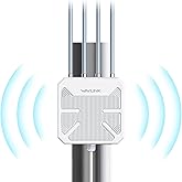 2026 AX1800 Outdoor WiFi 6 Extender Long Range, WAVLINK Outdoor WiFi Access Point with PoE, 4x8dBi High-Gain Antennas, IP67 W