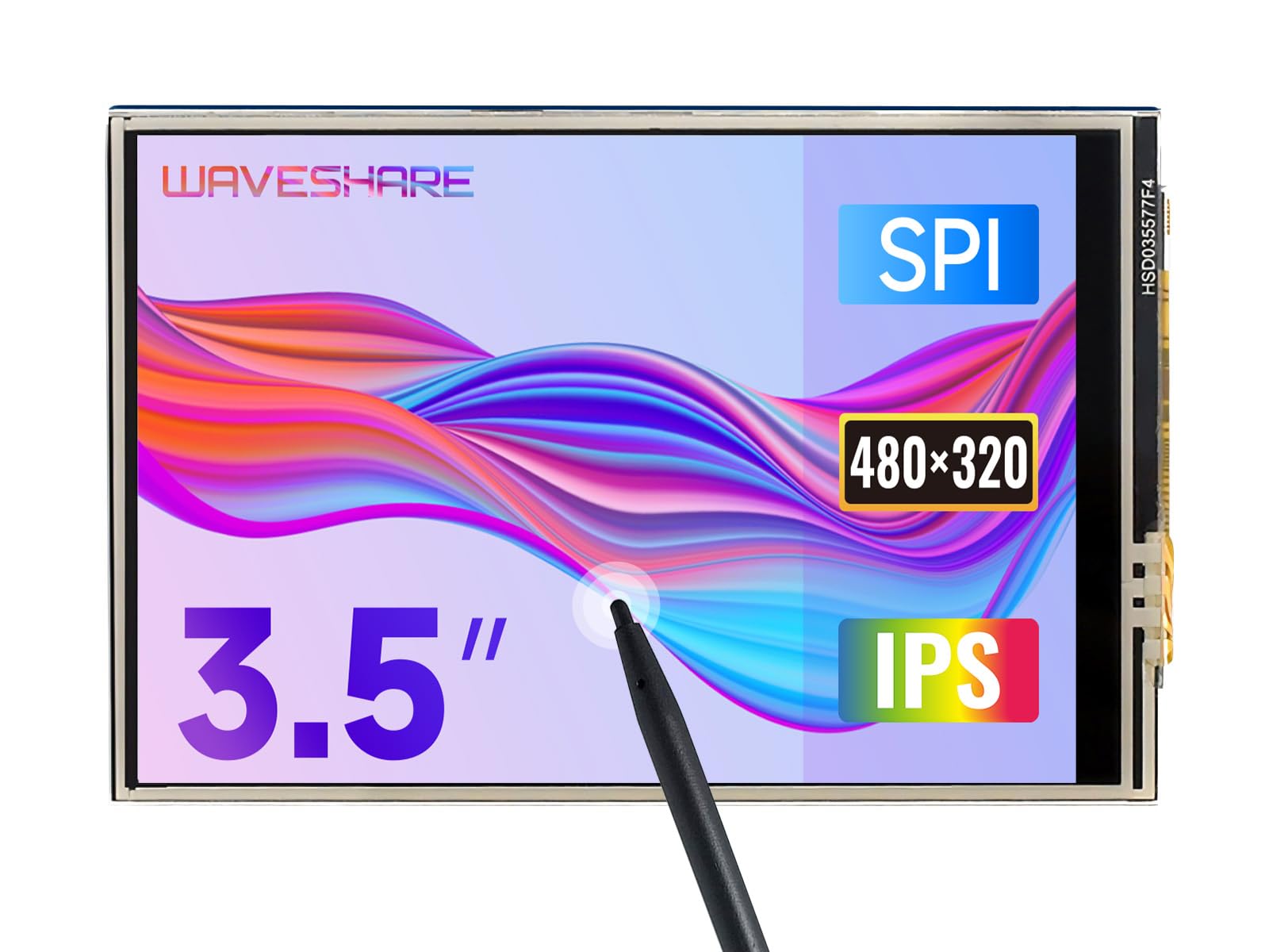 Waveshare 3.5inch RPi LCD (C) Resistive Touch Screen TFT 480x320 Resolution 125MHz High-Speed SPI for All Version of Raspberry Pi 4