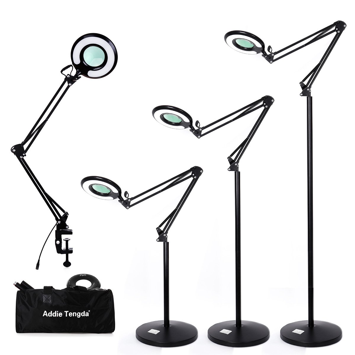 Magnifying Floor Lamp, Addie Super Bright 4in1 Facial Magnifier Lamp