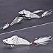 Sougayilang Fishing Spoons Lure, Casting Fishing Lures Blade Baits, Great for Fishing Perch, Crappie, Trout, Bass, Pike, Musky, Walleye, Salmon, Striper and More