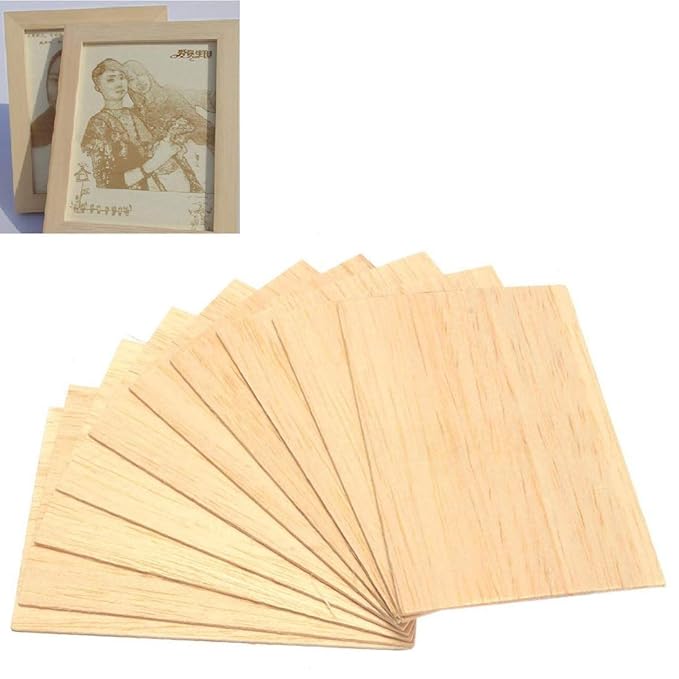 Romote 10Pcs Balsaholz Blätter Holzplatte 150 * 100 * 2mm für Haus-Schiff Craft Modell DIY