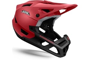 OutdoorMaster Full Face Mountain Bike Helmet for Men & Women-Two Removable Chin Pad Mountain Bike Helmet Grizzly, Ventilation Lightweight Racing Downhill DH BMX MTB Helmet