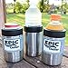 EPIC 12 oz Can Cooler - Double Wall Stainless Steel Beer Cooler Can Cup - Insulated Beverage Colster like Yeti - Keeps drinks cold, 12 oz - Silver