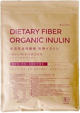 Amazon Nichie 有機 イヌリン 水溶性食物繊維 パウダーサプリ 500g ニチエー Nichie 食物繊維