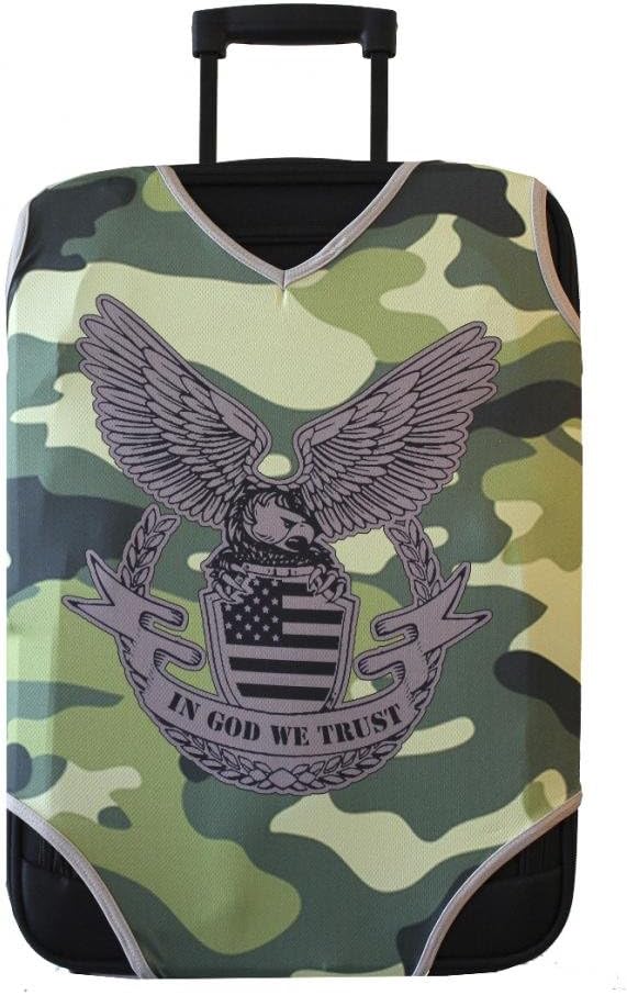 bBranded Suitcase Jersey Luggage Cover Carry-On Size - Army Eagle