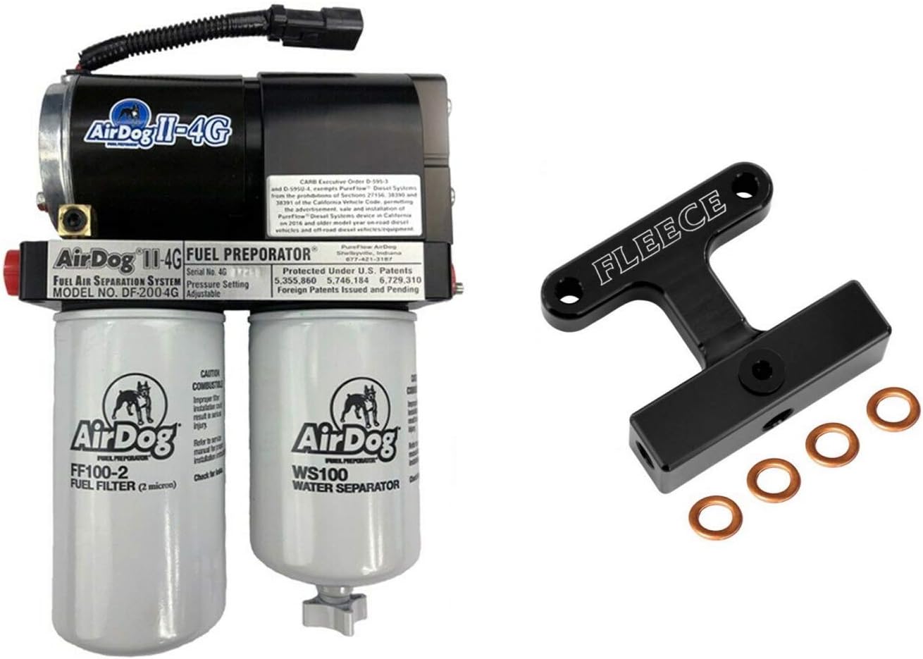 AirDog II4G 100 GPH & Fleece Fuel Filter Bypass Kit For 07.509 Ram 6.