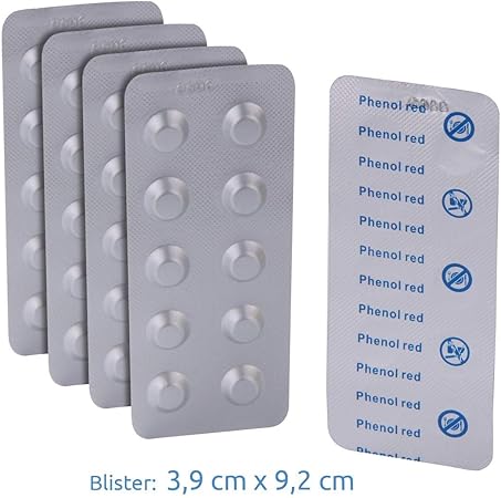 Blueborn 50 X Phenol Red Test Tabletten Ph Wert Test Phenol Rot Rapid Fur Pool Schwimmbad Wasser Amazon De Garten