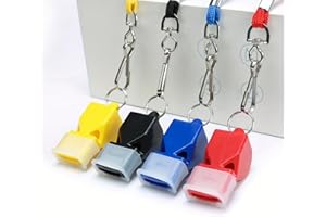 Pack Clear Tooth Whistles with & Lanyard - Loud Shrill Referee Training Whistles Suitable for Basketball, Soccer, Coaches