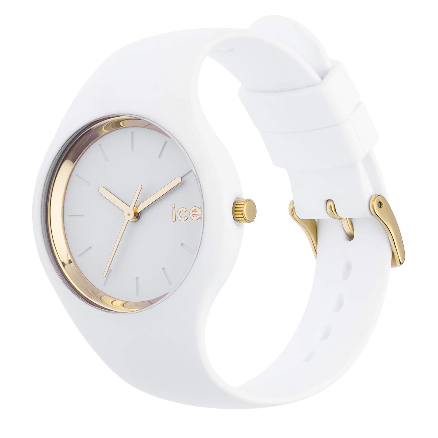 Ice-Watch - ICE glam White - Weiße DamenUhr mit Silikonarmband