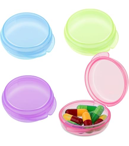 Amazon.com: Tupperware Mini Clamshell Pill Keeper Round Pocket