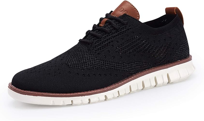 Amazon Sild メンズ レースアップシューズ 通気 リフレッシュ ビジネスシューズ 通勤 紳士靴 おじ靴 メッシュ オックスフォード シューズ ニット 蒸れない 大きいサイズ 普段履き ファッション 人気 レジャー 防滑 レースアップシューズ