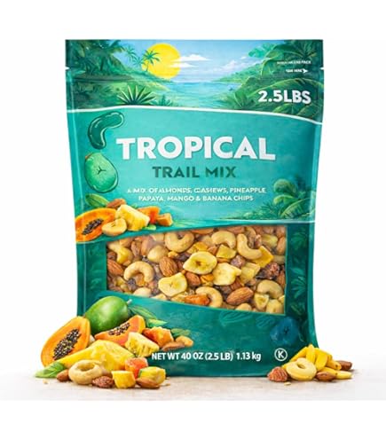 ばなな Amazon.com: California Tropical Trail Mix - 5 lb. Zip Lock Pouch