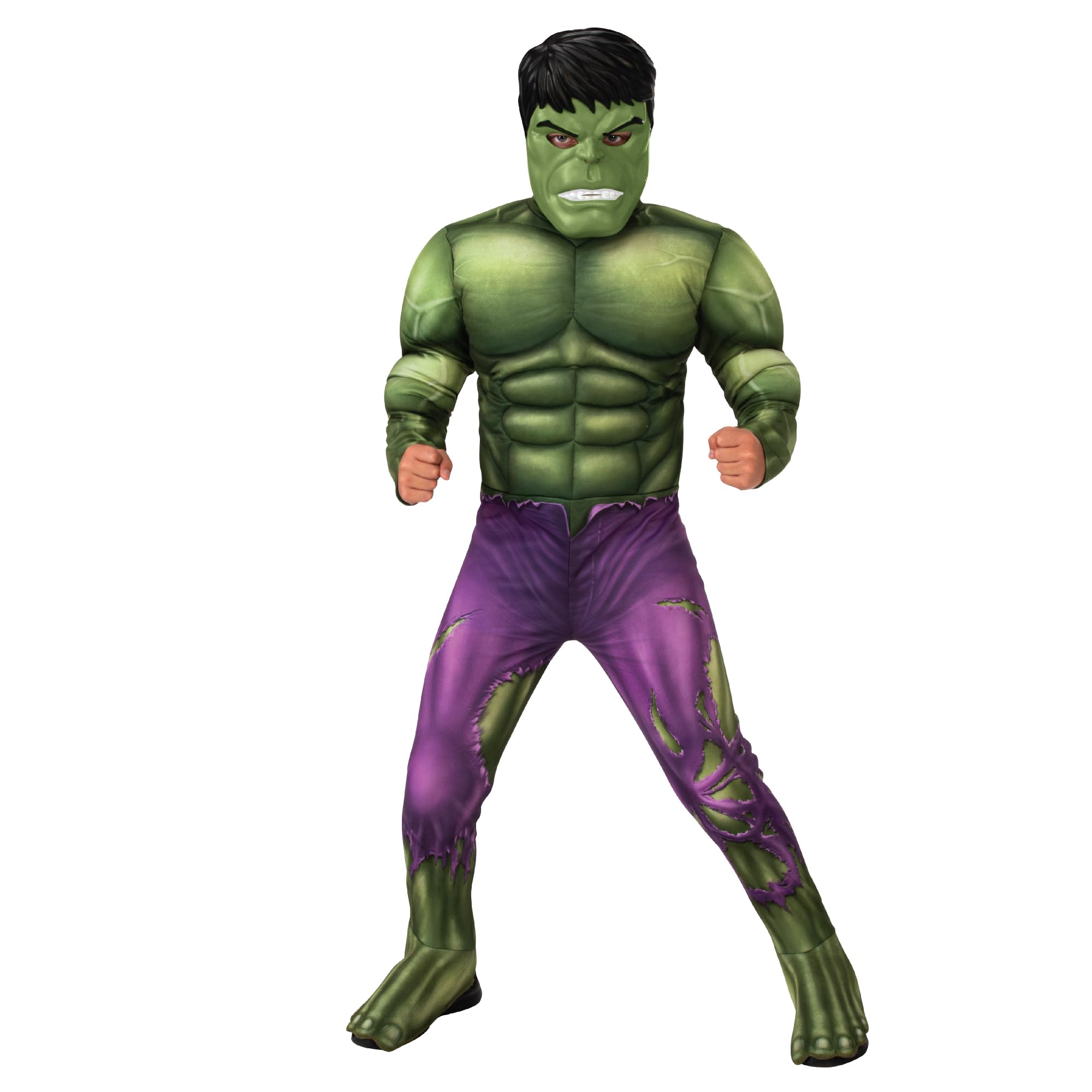 Rubies 301735M Hulk Deluxe Kids Fancy Dress, Boys, Multicolour, 9-10 Years Halloween