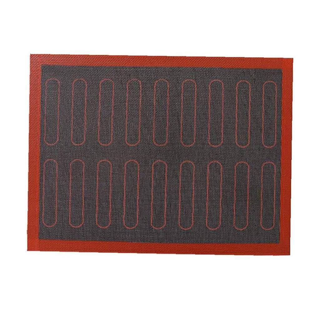 Silicone Baking Mat, Non Stick Reusable Perforated Eclair Mat, Oven Sheet Liner for Bread, Pizza (Black)