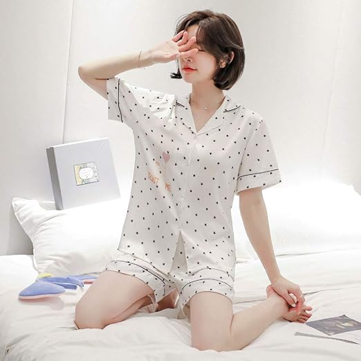 white silk pajama set shorts