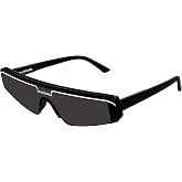 Balenciaga Gray Shield Unisex Sunglasses BB0003S 001 99