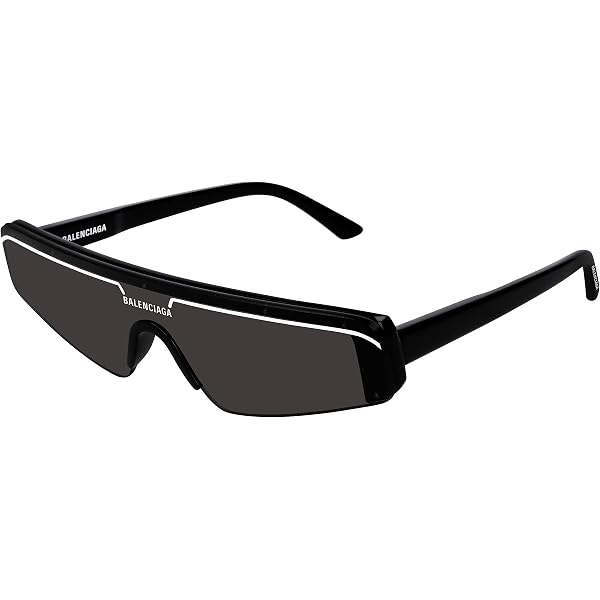 Balenciaga BB0004S Sunglasses 001 Black/Grey Lens 99 mm at  display picture 2