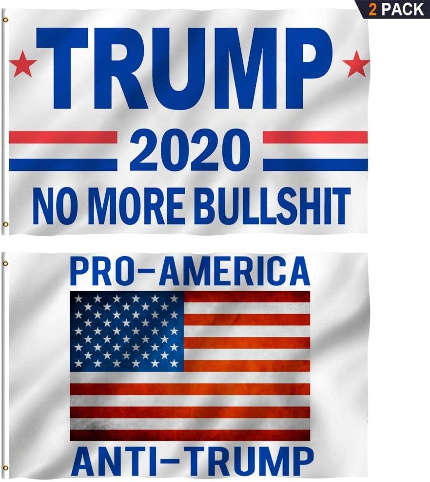 SAMMALIFLAG Pro America Anti-Trump 3x5-Flags Banner 3'x5' FT 2020 Trump President Flags with Brass Grommets MAGA (Keep America Great)