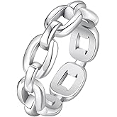 VNOX 18K Gold Plated/Silver Stainless Steel Cuff Link Ring for Women