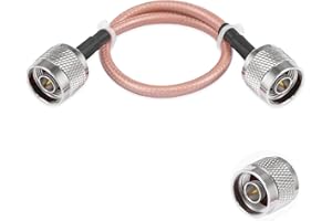 POBADY N to N Male Jumper N Male to N Male Low Loss Coaxial Cable RG400 12"/30CM for 3G 4G 5G LTE Antenna Ham Radio GPS WiFi