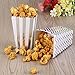 NUOLUX 50pcs Popcorn Boxes Yellow Design Trio Miniature Scalloped Edge Cardboard Party Candy Container Treat Cartons (Silver)