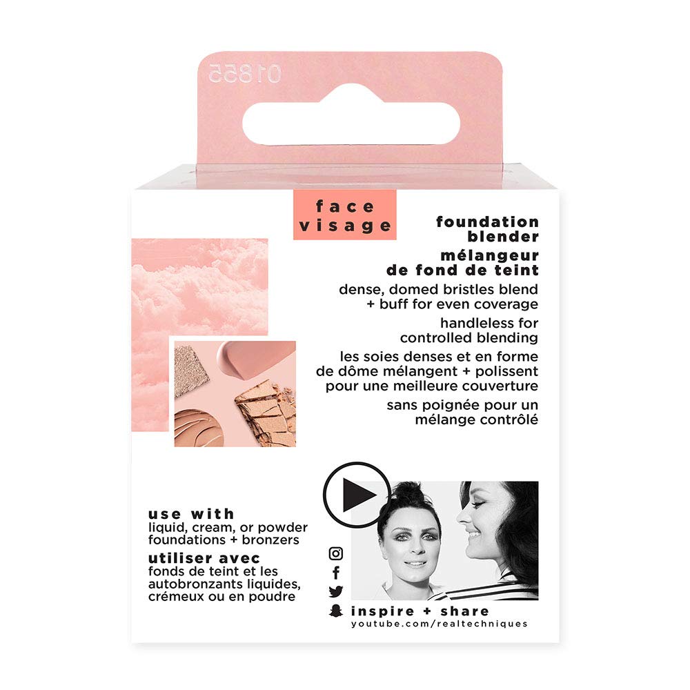 Real Techniques Makeup Blender Brush for Liquid Foundation, Versatile for Cream and Powder Foundations: Beauty