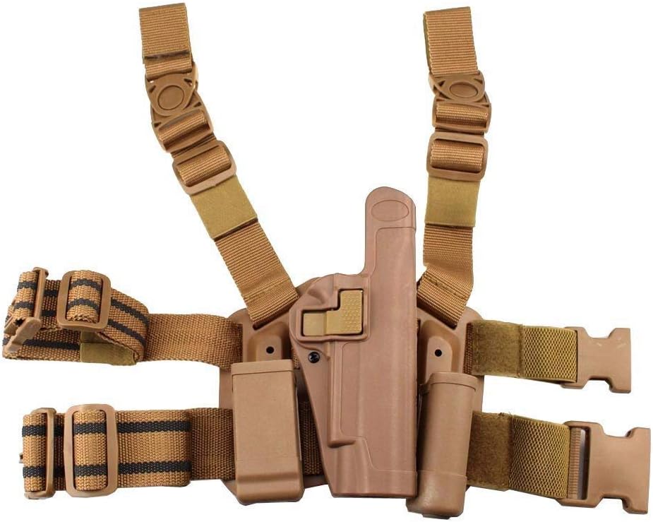 quanlei Quick Tactical Right Hand Paddle Belt Leg Thigh Hard Drop Level 2 Holster for Colt 1911